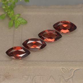 Gemme di Granato Piropo Rosso scuro naturale da 4.23 ct, Taglio marquise, VVS-VS