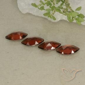 Gemme di Granato Piropo Rosso scuro naturale da 4.53 ct, Taglio marquise, VVS-VS
