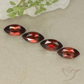 Gemme di Granato Piropo Rosso scuro naturale da 5.08 ct, Taglio marquise, VVS-VS