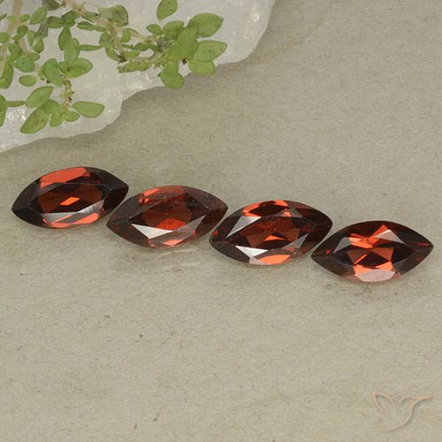 4.69ctw Naturale Rosso medio Granato Piropo, Taglio marquise, VVS-VS