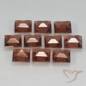 Gemme di Granato Piropo Rosso medio naturale da 3.84 ct, Quadrato, VVS-VS