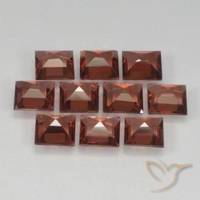 Gemme di Granato Piropo Rosso medio naturale da 4.01 ct, Quadrato, VVS-VS