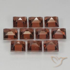 Gemme di Granato Piropo Rosso scuro naturale da 4.45 ct, Quadrato, VVS-VS