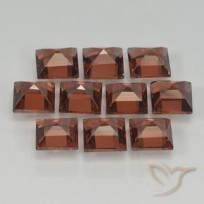 Gemme di Granato Piropo Sangria rossa naturale da 4.18 ct, Quadrato, VVS-VS