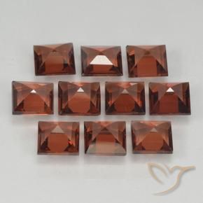 Gemme di Granato Piropo Rosso medio naturale da 3.84 ct, Quadrato, VVS-VS