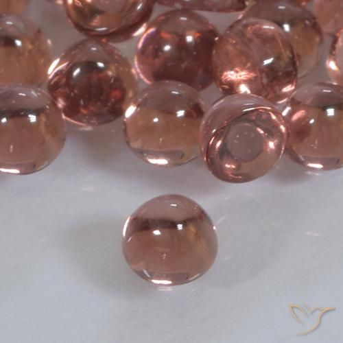 2.00ctw Naturale Arancione rossastra Granato Piropo, Rotondo, Trasparente