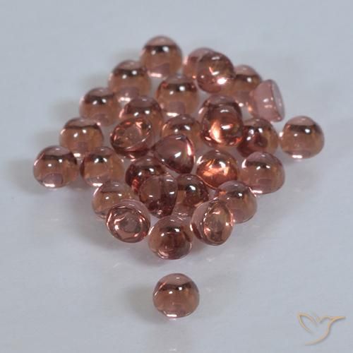 Gemme di Granato Piropo Arancione rossastra naturale da 2.00 ct, Rotondo, Trasparente