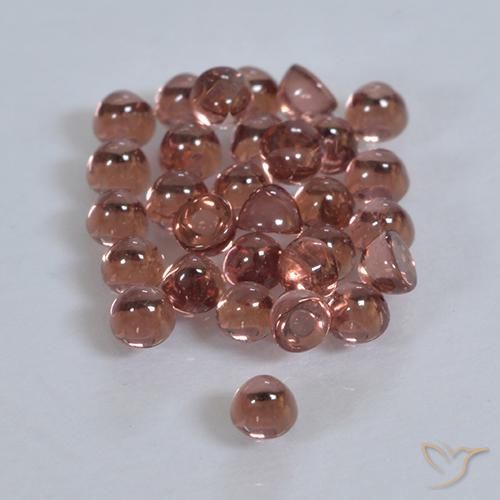 Gemme di Granato Piropo Arancione rossastra naturale da 2.00 ct, Rotondo, Trasparente