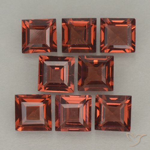 3.16ctw Naturale Rosso scuro Granato Piropo, Quadrato, VVS-VS