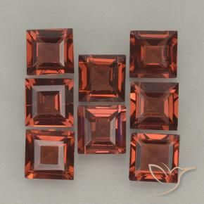 Gemme di Granato Piropo Rosso scuro naturale da 3.16 ct, Quadrato, VVS-VS