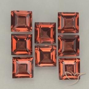 Gemme di Granato Piropo Rosso medio naturale da 3.28 ct, Quadrato, VVS-VS