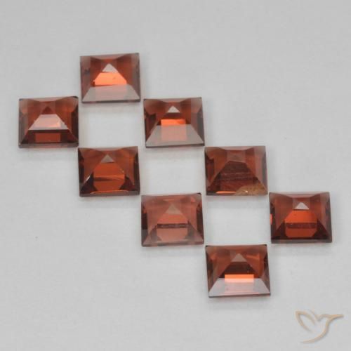 Gemme di Granato Piropo Rosso scarlatto naturale da 3.50 ct, Quadrato, VVS-VS