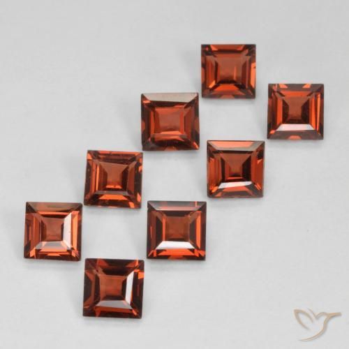 Gemme di Granato Piropo Rosso scuro naturale da 3.22 ct, Quadrato, VVS-VS