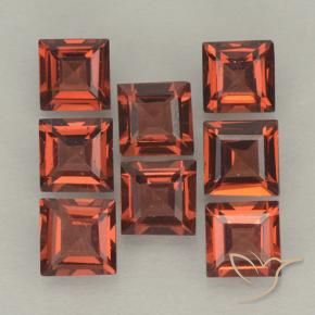 Gemme di Granato Piropo Rosso scarlatto naturale da 3.22 ct, Quadrato, VVS-VS