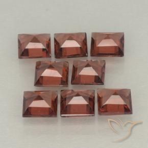 Gemme di Granato Piropo Rosso medio naturale da 3.42 ct, Quadrato, VVS-VS