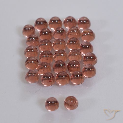 2.01ctw Naturale Arancione rossastra Granato Piropo, Rotondo, Trasparente