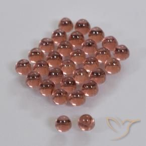 Gemme di Granato Piropo Arancione rossastra naturale da 2.01 ct, Rotondo, Trasparente