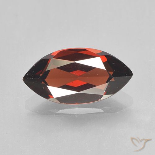 2.08ct Naturale Rosso Merlot Granato Piropo, Taglio marquise, VVS-VS
