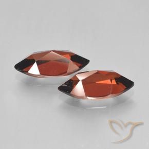 Gemme di Granato Piropo Rosso scuro naturale da 4.00 ct, Taglio marquise, VVS-VS