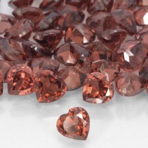 Granato Piropo Rosso scuro naturale da 0.31 ct, Cuore, VS