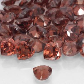 Granato Piropo Rosso scuro naturale da 0.31 ct, Cuore, VS