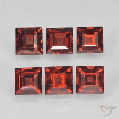 2.83ctw Naturale Rosso scuro Granato Piropo, Quadrato, VVS-VS