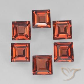 Gemme di Granato Piropo Ribes Rosso naturale da 2.41 ct, Quadrato, VVS-VS