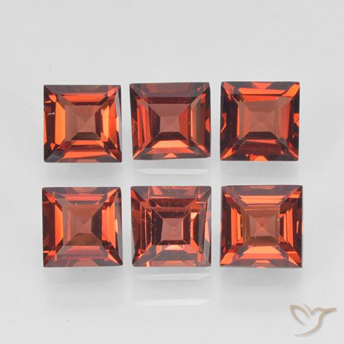 2.54ctw Naturale Rosso brillante Granato Piropo, Quadrato, VVS-VS