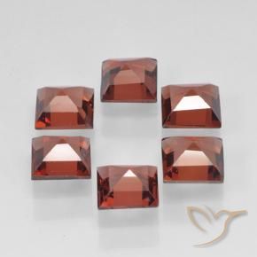 Gemme di Granato Piropo Rosso brillante naturale da 2.54 ct, Quadrato, VVS-VS