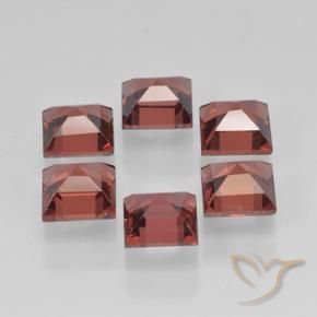 Gemme di Granato Piropo Rosso scarlatto naturale da 2.63 ct, Quadrato, VVS-VS