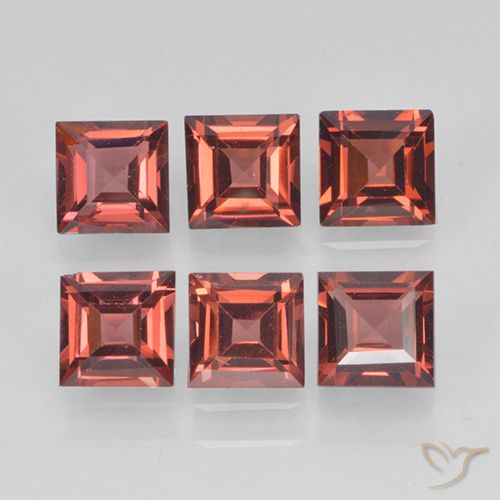 2.62ctw Naturale Rosso scarlatto Granato Piropo, Quadrato, VVS-VS