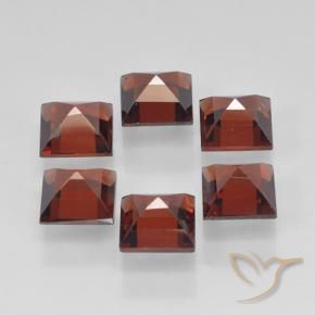Gemme di Granato Piropo Rosso brillante naturale da 2.74 ct, Quadrato, VVS-VS