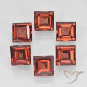 Gemme di Granato Piropo Rosso brillante naturale da 2.76 ct, Quadrato, VVS-VS