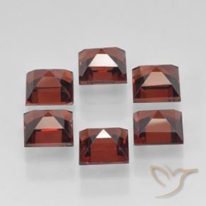 Gemme di Granato Piropo Rosso medio naturale da 2.96 ct, Quadrato, VVS-VS