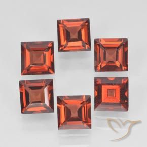 Gemme di Granato Piropo Rosso medio naturale da 2.60 ct, Quadrato, VVS-VS