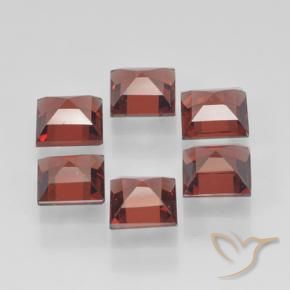 Gemme di Granato Piropo Rosso medio naturale da 2.60 ct, Quadrato, VVS-VS
