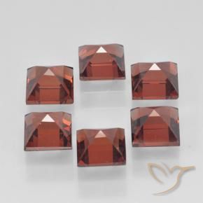 Gemme di Granato Piropo Ribes Rosso naturale da 3.10 ct, Quadrato, VVS-VS