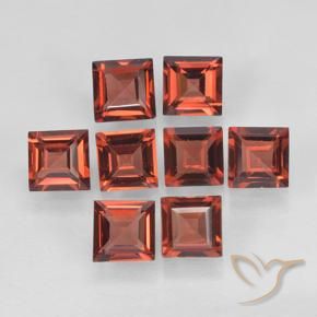 Gemme di Granato Piropo Rosso medio naturale da 2.98 ct, Quadrato, VVS-VS