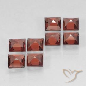 Gemme di Granato Piropo Rosso medio naturale da 2.98 ct, Quadrato, VVS-VS