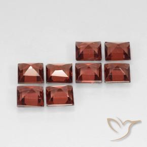 Gemme di Granato Piropo Rosso scarlatto naturale da 3.18 ct, Quadrato, VVS-VS