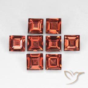 Gemme di Granato Piropo Rosso mattone naturale da 3.25 ct, Quadrato, VVS-VS