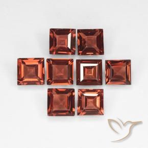 Gemme di Granato Piropo Rosso scuro naturale da 3.05 ct, Quadrato, VVS-VS