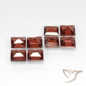 Gemme di Granato Piropo Rosso scuro naturale da 3.05 ct, Quadrato, VVS-VS