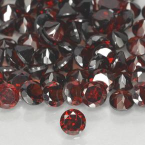Granato Piropo Rosso scuro naturale da 0.36 ct, Rotondo, VVS-VS