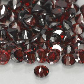 Granato Piropo Rosso scuro naturale da 0.36 ct, Rotondo, VVS-VS