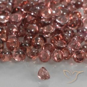 Granato Piropo Tono rosso scarlatto naturale da 0.07 ct, Rotondo, Trasparente
