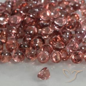 Granato Piropo Tono rosso scarlatto naturale da 0.07 ct, Rotondo, Trasparente