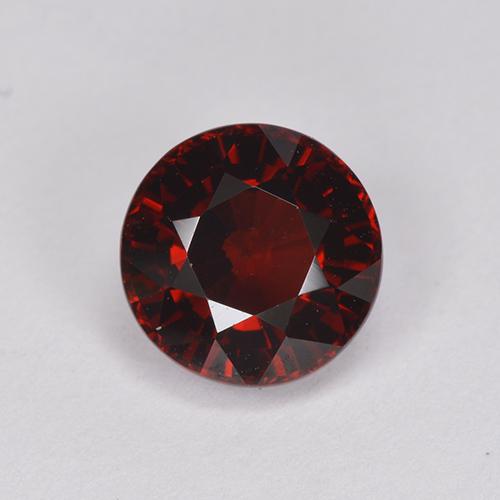 Granato Piropo Rosso naturale da 2.18 ct, Taglio rotondo, VVS-VS