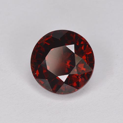 Granato Piropo Rosso naturale da 2.18 ct, Taglio rotondo, VVS-VS