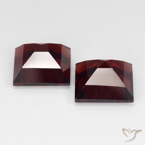 Gemme di Granato Piropo Rosso scuro naturale da 4.24 ct, Quadrato, VVS-VS